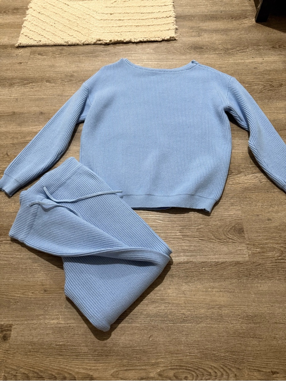 Light Blue Knit 2-Piece Sweater Set – Size M